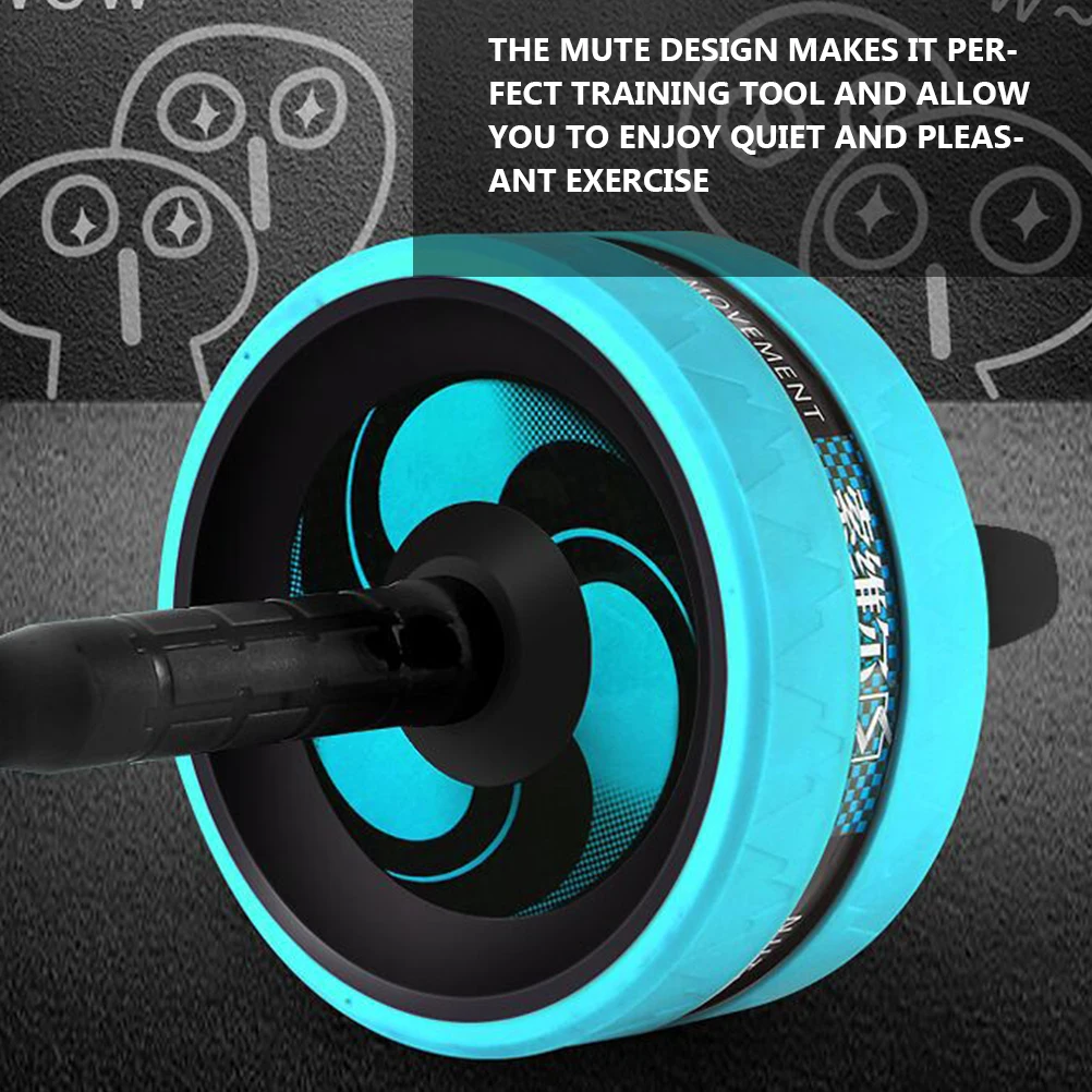 

Ab Roller Wheel Fitness Equipment PP Stainless Steel Exercise Accessories Easy Assemble Knee Pad High Grip H