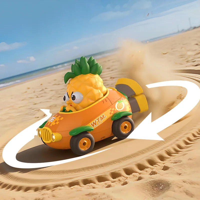 Y02 Pineapple Y03 Eggplant Y06 Corn Y07 Pea Remote Control Car Simulation Vegetable Off-Road Vehicle Cool Lights Rc Racing Toy