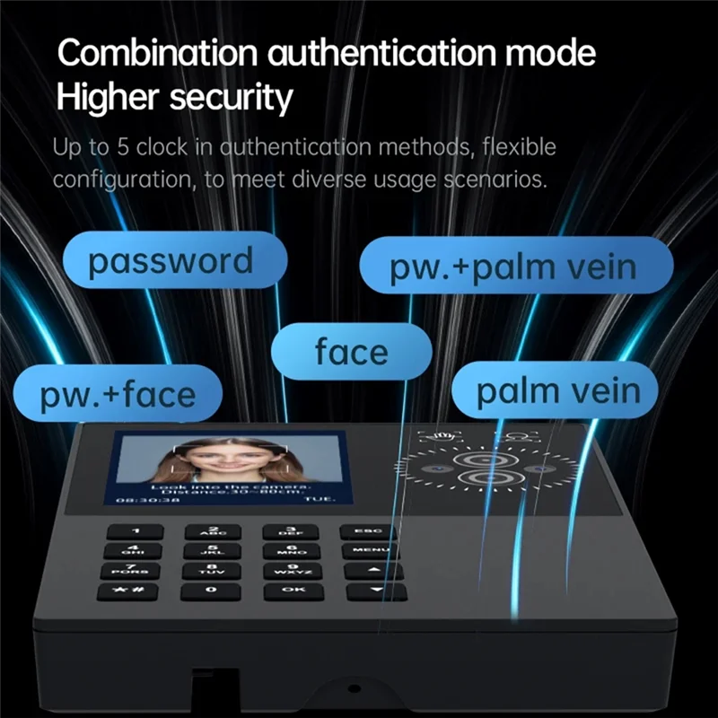 ABAC-Palmprint Recognition Card Swiping Password Login T500 Facial Recognition Attendance Machine For Administration