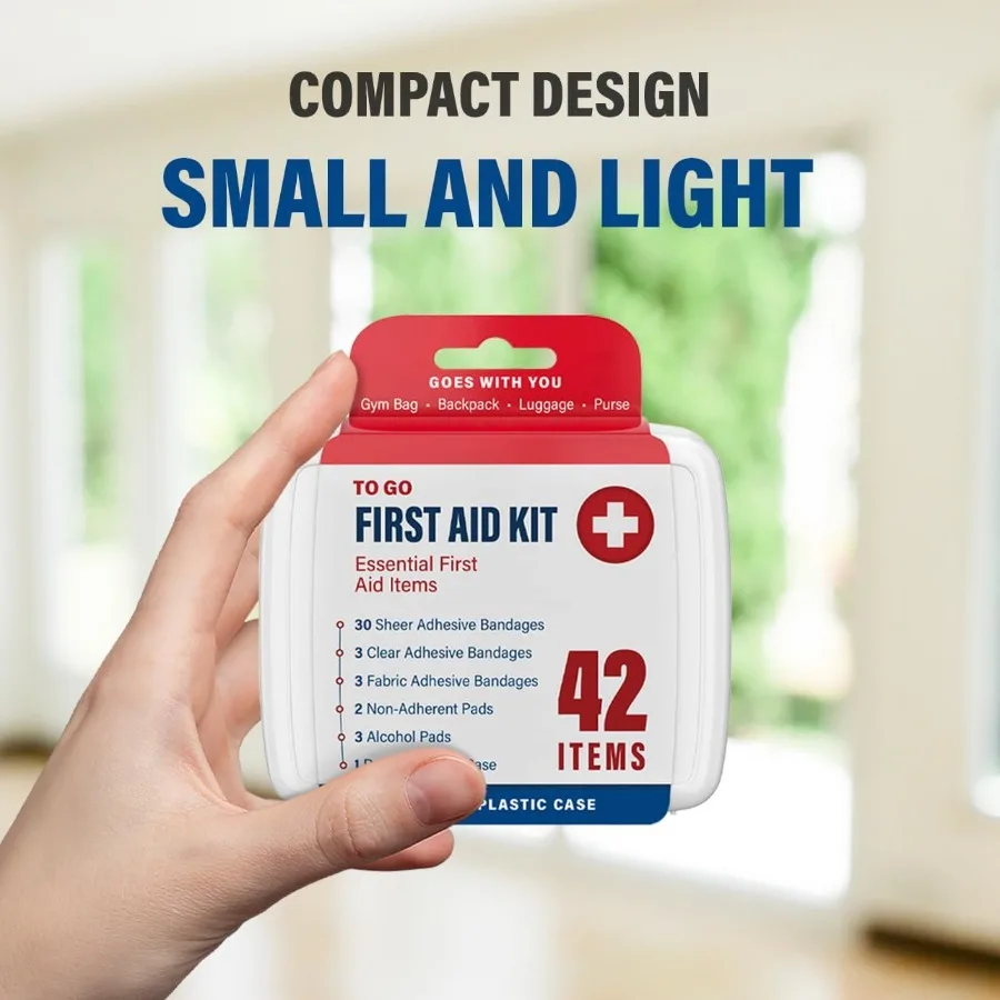 500点入り救急セット、各12個の個別ボックス入り（各ボックスに42個のアイテム入り）、車、自宅、学校、オフィス、軽傷、擦り傷などに最適