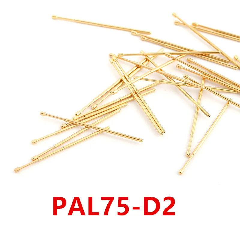 100PCS/pack Gold-plated PAL75-D2 Large Round Head Spring Test Pin 1.02mm For Circuit Board Testing