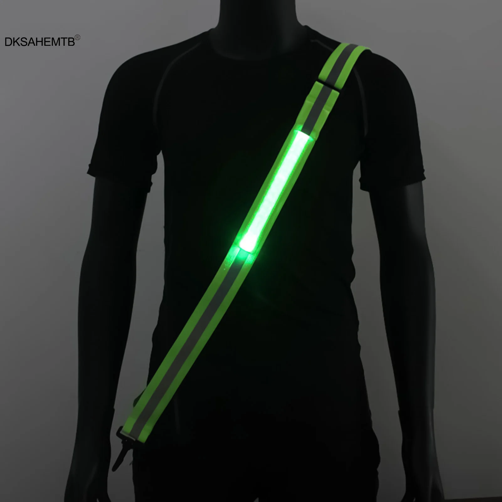 Cycling Reflective Tape USB Charging Night Light Shoulder Strap For Cycling Running Fitness Outdoor Safety Reflective Tapes