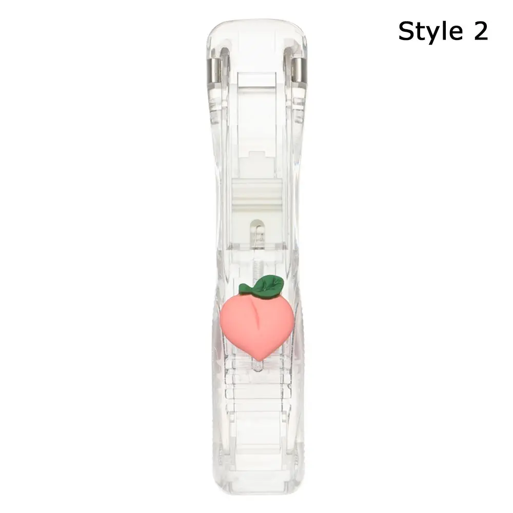 Transparent Office Supplies Stationery Document Binding Stapler Paper Clips Push Clip Remover Binder