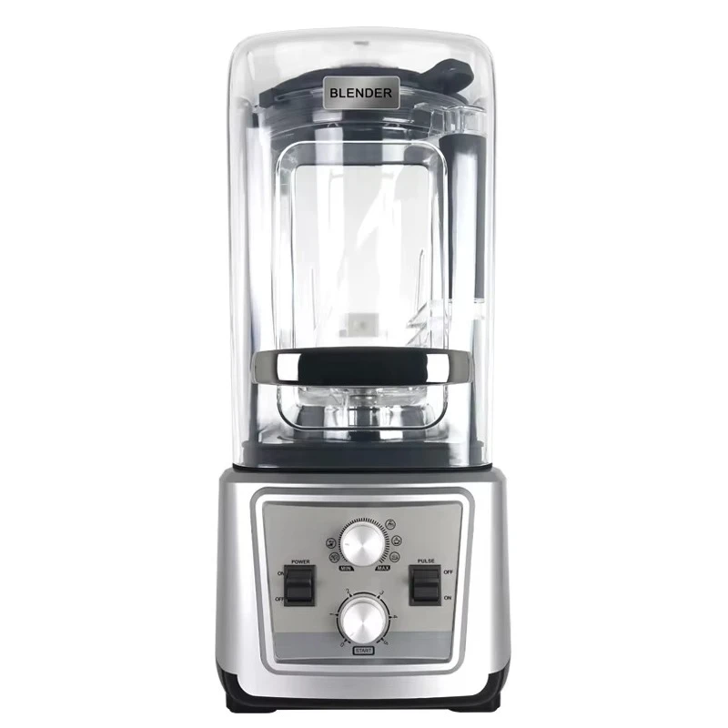 

Commercial High Power Large Capacity Soundproof Blender Multi Speed Grain And Coarse Cereal Blender For Home Shop Restaurant Use
