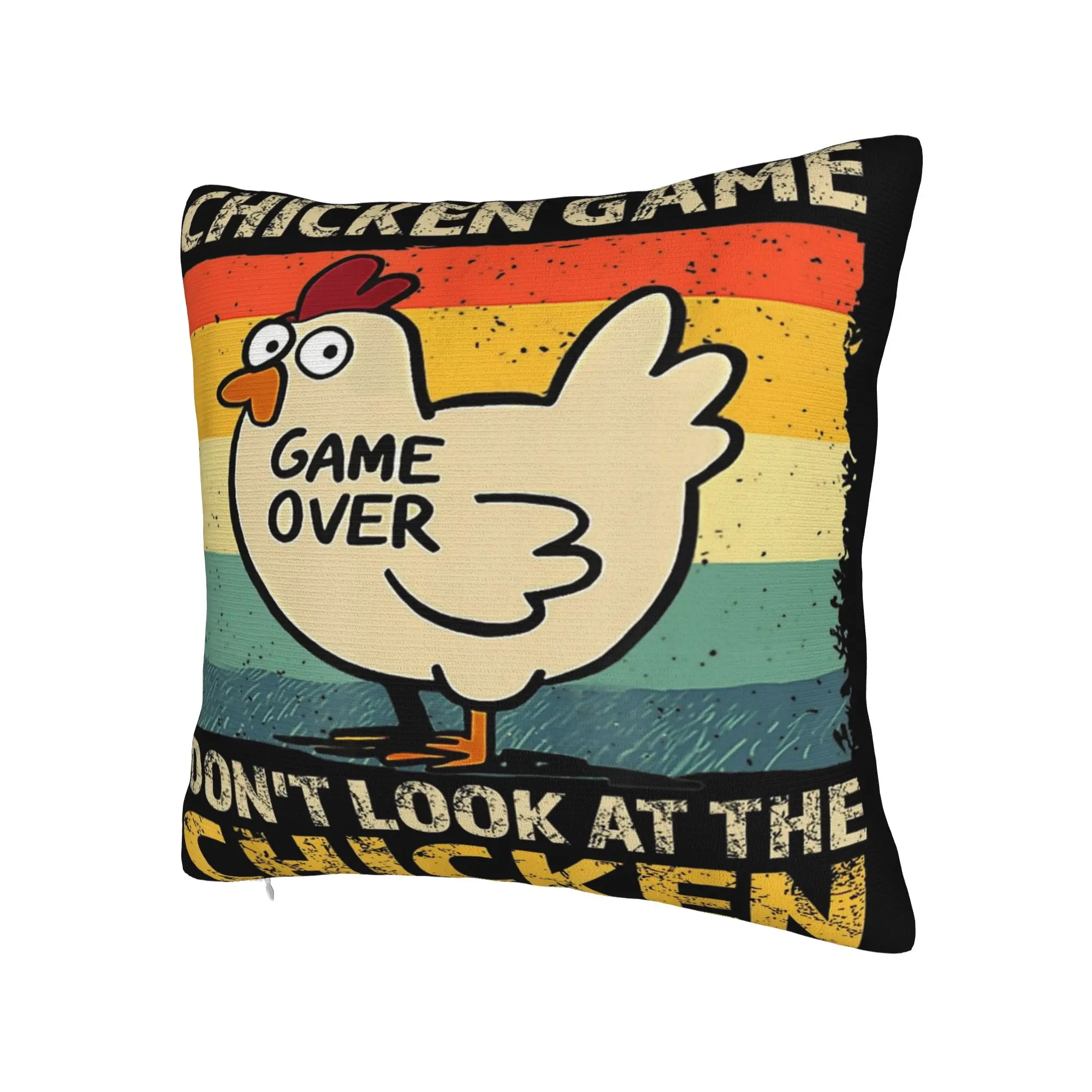 Decorative Pillow Covers Chicken Game Dont Look At The Chicken Accessories Bedroom  Pillow Case Cover Zippered Multi Size