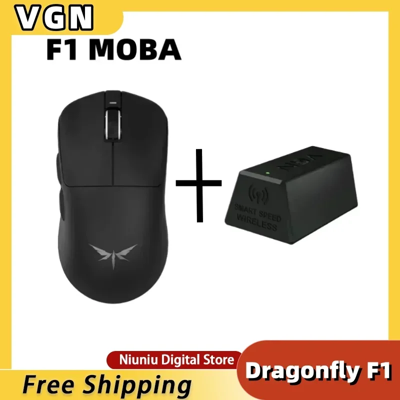 VGN DragonflyF1 gaming mouse, wireless Bluetooth mouse, PAW3395 sensor, Nordic 52840, suitable for both large and small hands