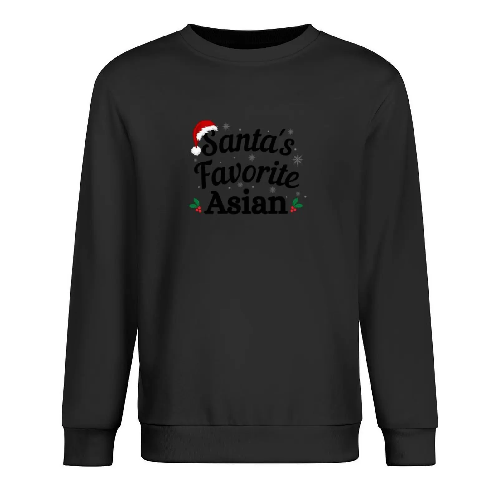 San Valentino preferito asiatico (testo nero) - Asia Natale - Buon Natale con pullover con cappello da Babbo Natale