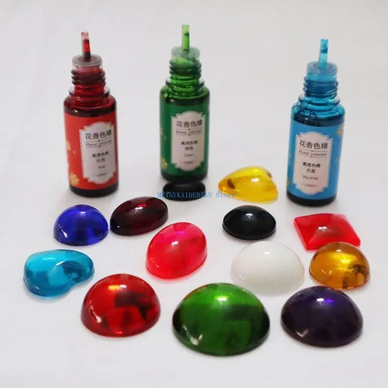 

C1FE Liquid Resin Dye AB Resin Coloring for Paint Crafts 10ml/ 0.35oz Each 13 Colors