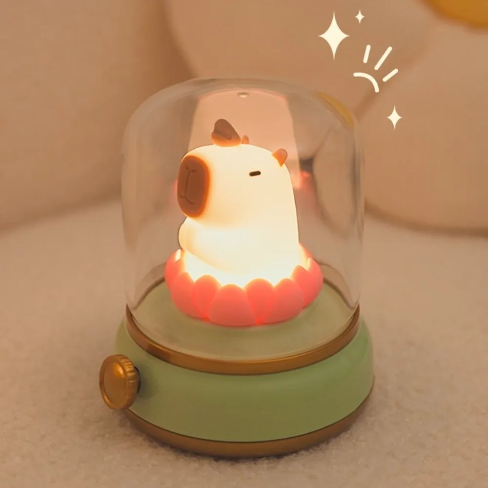 

USB Rechargeable Capybara Night Light Capybara Shape Timing Dimming Guinea Pig Night Light Soft Light Eye Protection