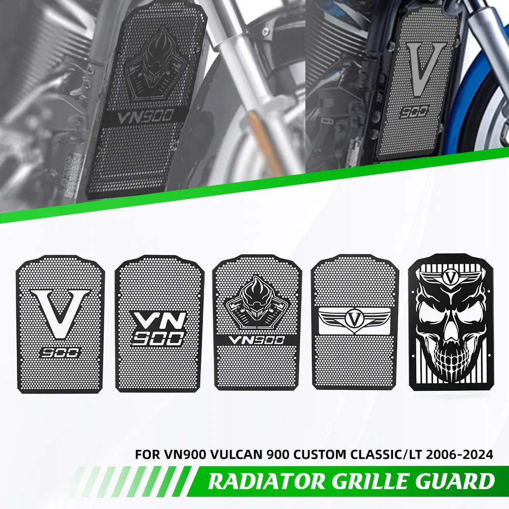 

FOR KAWASAKI VN900 VULCAN 900 Custom CLASSIC/LT 2006-2020 2021 2022 2023 2024 Motorcycle Radiator Grille Guard Cover VN 900