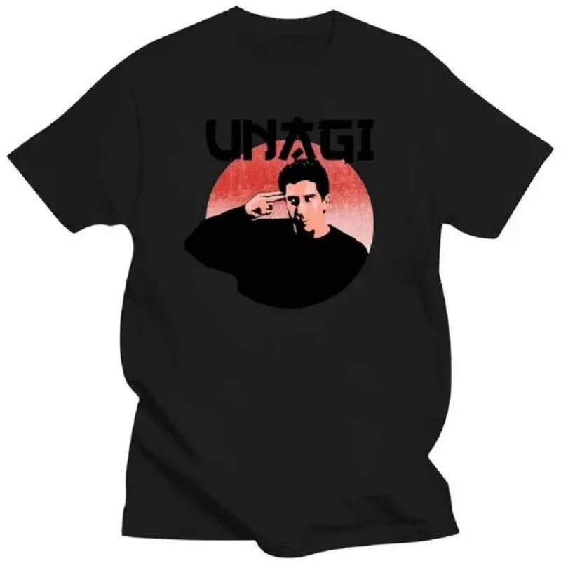 Camiseta de algodão de alta qualidade masculina e feminina, roupas engraçadas, Harajuku, Unagi, Dojo Ross, From Friends TV Print, Tops Estéticos, Verão