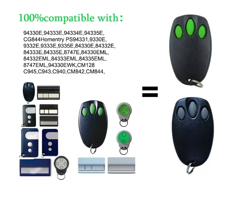 

For Merlin+2.0 E945 E945M E950M E943M Garage Remote Control 433.92MHz Rolling Code Garage Door Opener Transmitter