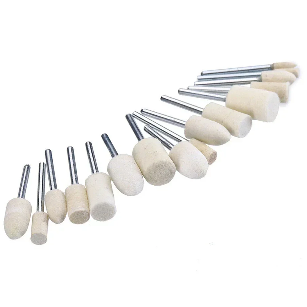 Almofadas de Polimento de Feltro Roda lã Cabeça Moagem mm Lidar com Kit Ferramenta Rotativa para Metal Mármore Vidro Polimento Ferramenta 20 Peças