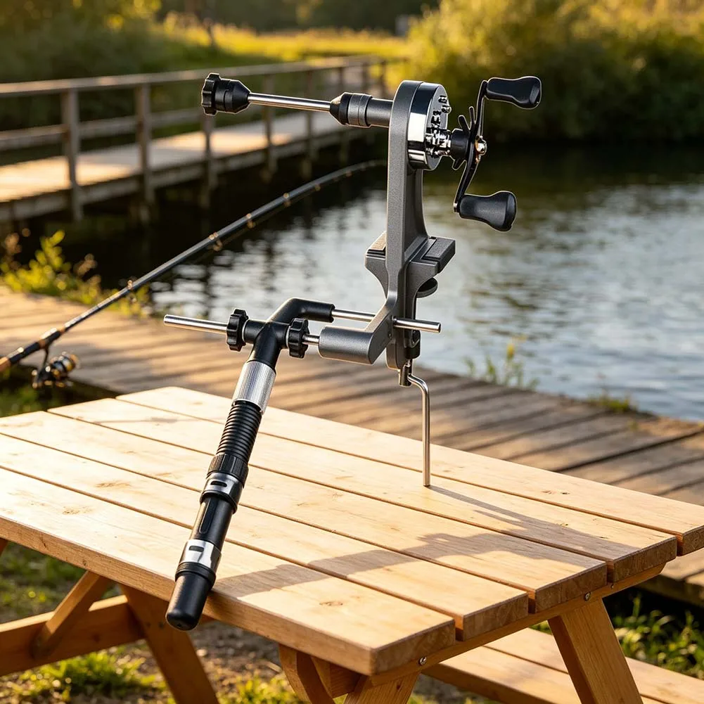 Fishing Line Transfer Tool with Dual Function Spooling and Unspooling for Braided Line on Reels and Other Reel Types