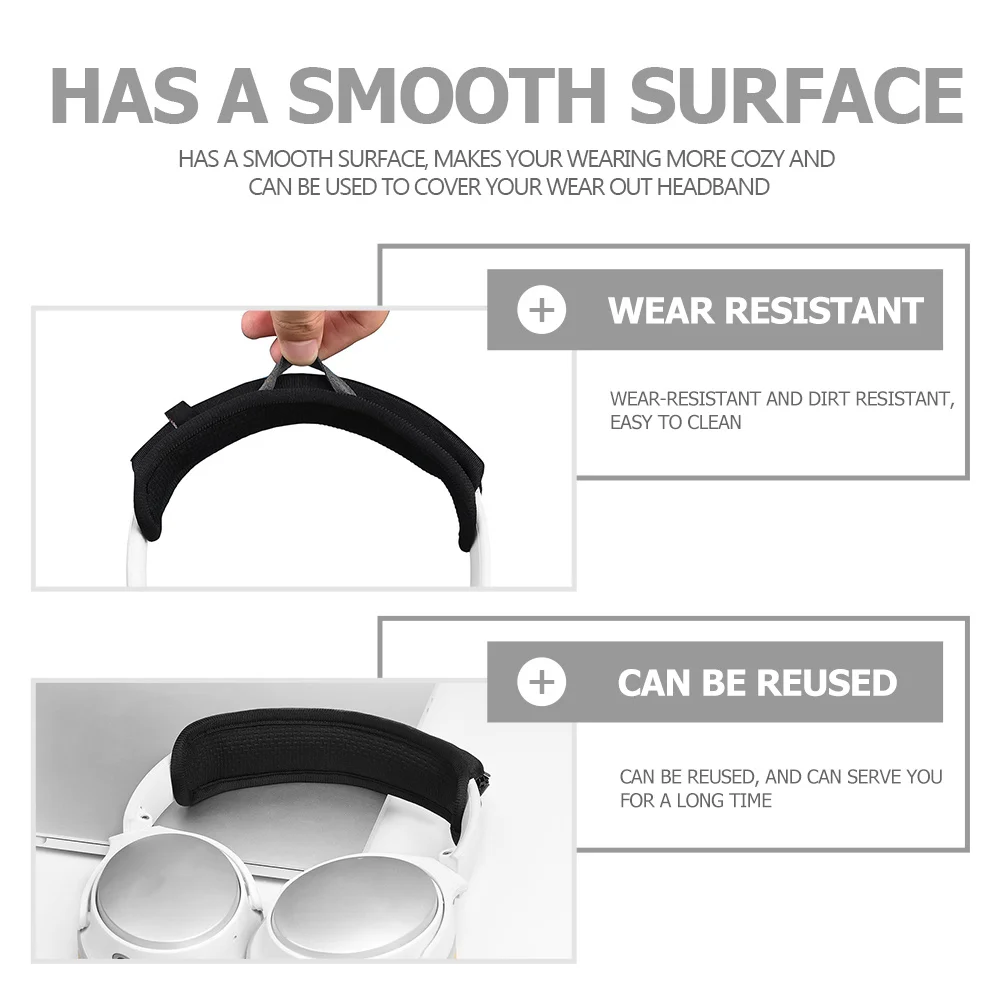 

Headphone Headband Cover Thick Cushion For Over-Ear Headsets Scratch Dirt Resistant Washable Soft Pad Protector