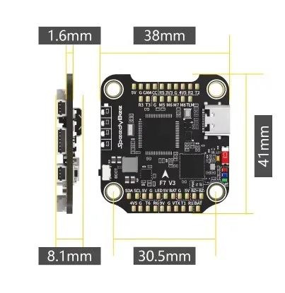 1pcs for F7 V3 BL32 50A 30X30 Stack BMI270 F722 Flight Controller BLHELI32 50A 4in1 ESC 3-6S for FPV Freestyle Drones DIY Parts