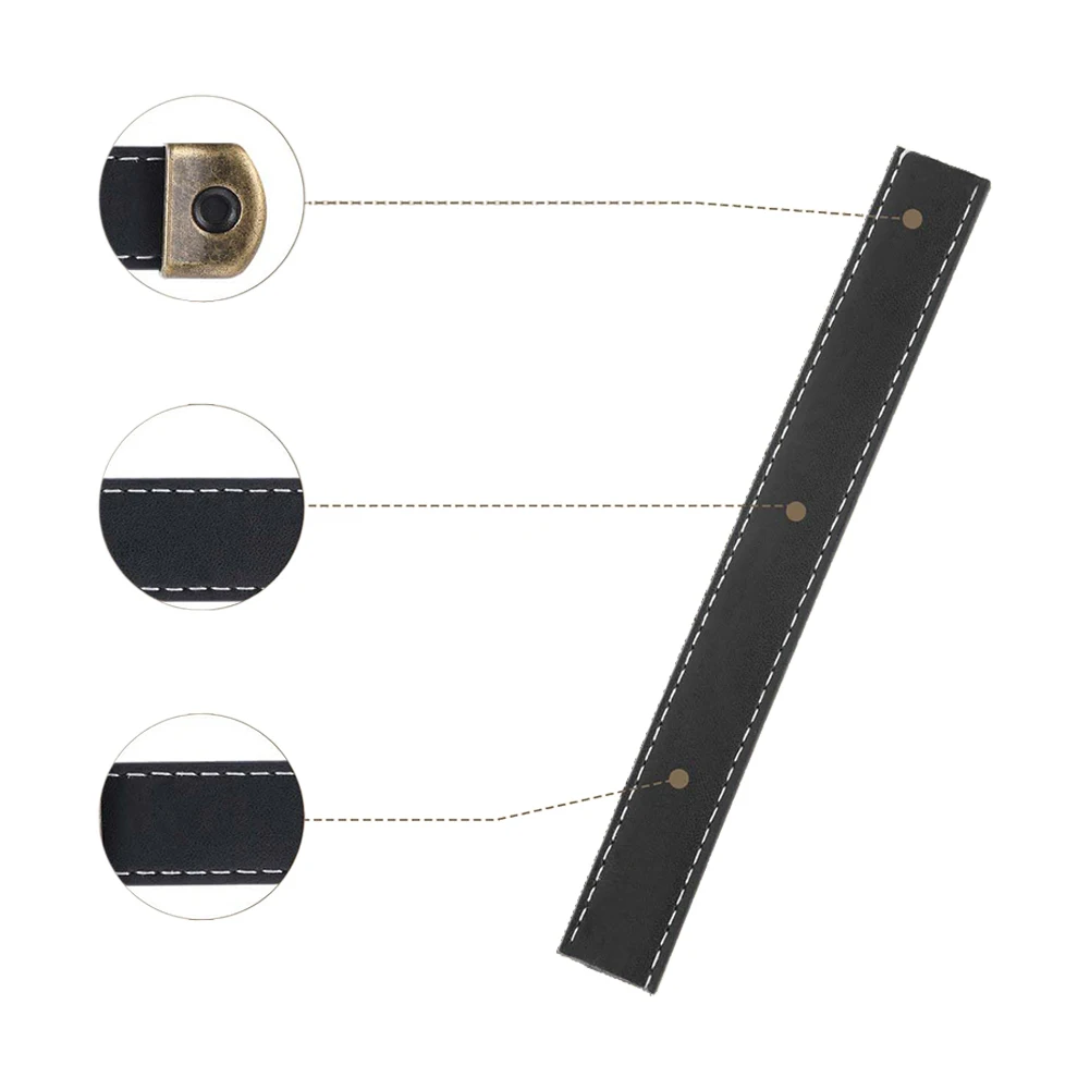 مقابض جلدية من البولي يوريثان، مقابض جلدية مقاومة للتآكل، نمط وظيفي، قوة أساسية من الحديد، مجموعة مقبض كاملة للأثاث