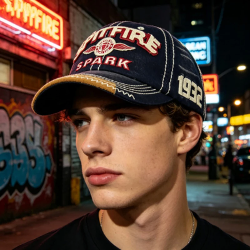 Unisex SPITFIRE SPARK Embroidery Baseball Caps Spring Autumn Outdoor Adjustable Casual Hats Sunscreen Hat Sports Cap