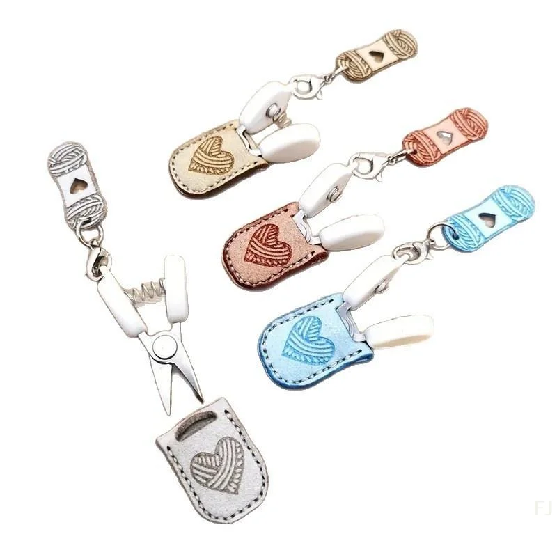 Straight Tip Metal Scissors for Sewing and Embroidery, 1 Piece Miniature Set with Case for Crafting