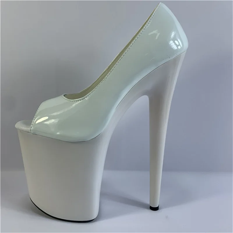 LAIJIANJINXIA New 20CM/8inches PU Upper Fashion Sexy Exotic High Heel Platform Party Women Pumps Pole Dance Shoes D-20-14