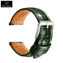 Maikes Luxury Leather Watch Strap 20mm 21mm 22mm Accessories Watchbands Braceletes For Rolex Breitling Omega Watch Band