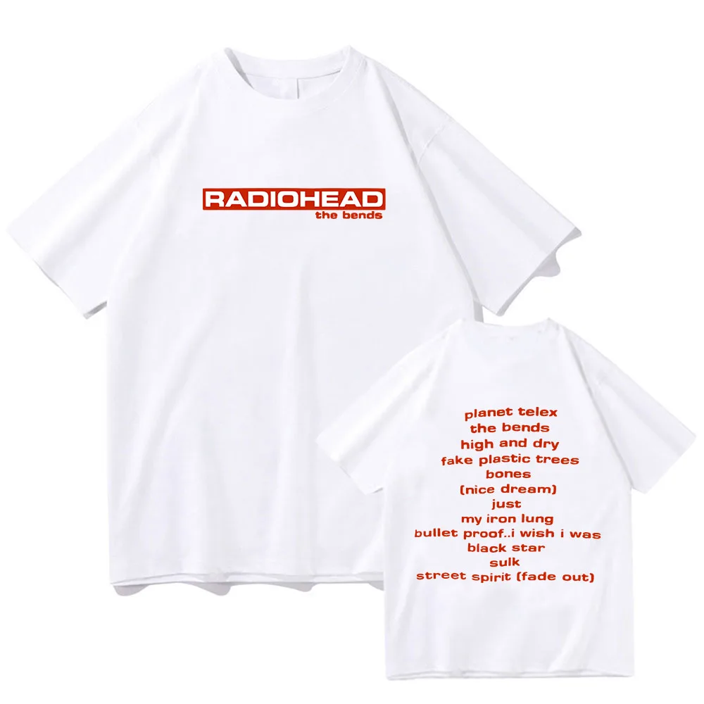 Radiohead Music Band Printing T-shirts Cotton High Quality Spring Tee-shirt Short Sleeve Women/Men Streetwear Tshirts Clothing