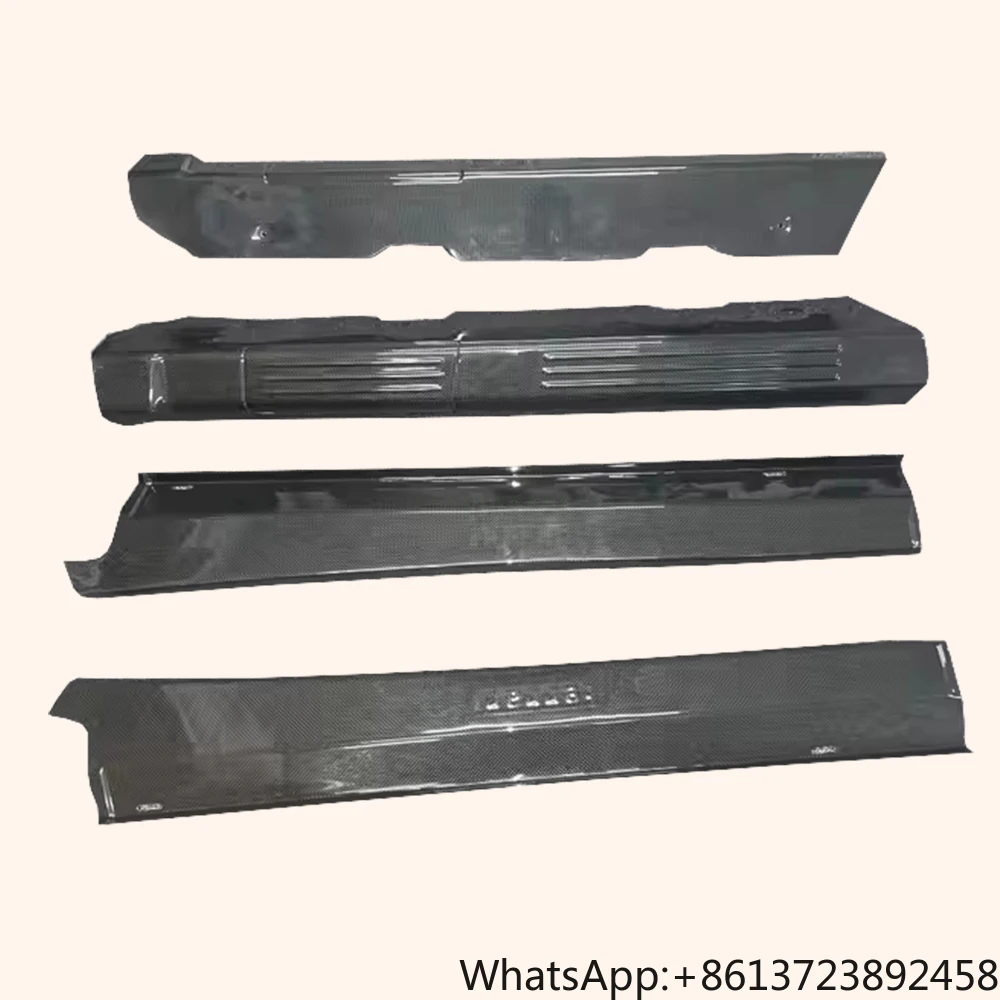 

For Ferrari F430 430 05-09 1K Plain Carbon Side Bottom Door Sill Panel Plate 4pc