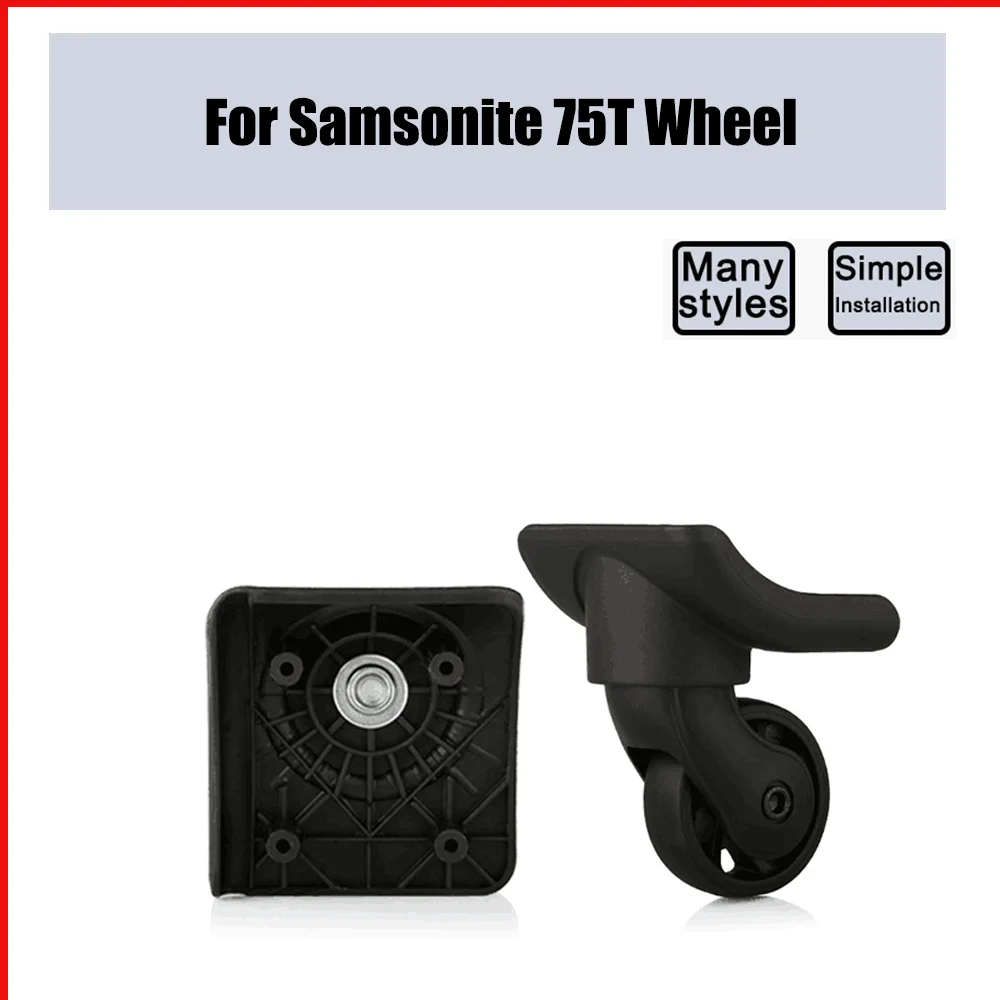 

For Samsonite 75T Trolley Case Wheel Pulley Sliding Casters Universal Wheel Luggage Wheel Silent Smooth Wear-resistant Black