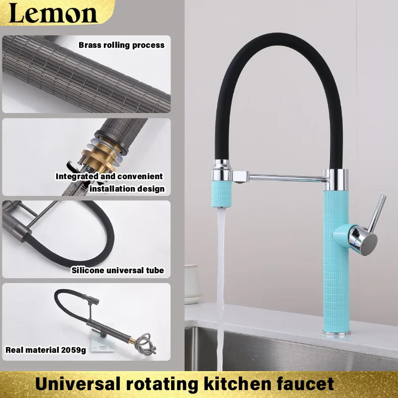 

Kitchen Water Filter Faucet Dual Spout Pure Drinking Water Mixer Tap Rotation Water Purification Feature Taps Kitchen Crane