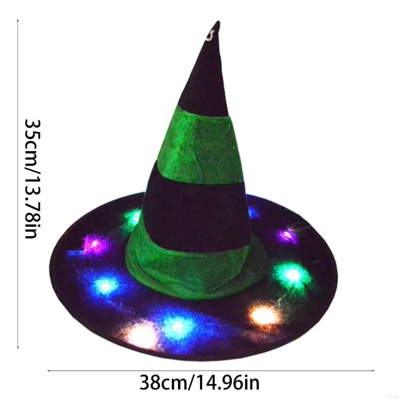 H58E Halloween Wizard Leuchten Sie Hexenhut Ball Hat Zauberer Kostümzubehör
