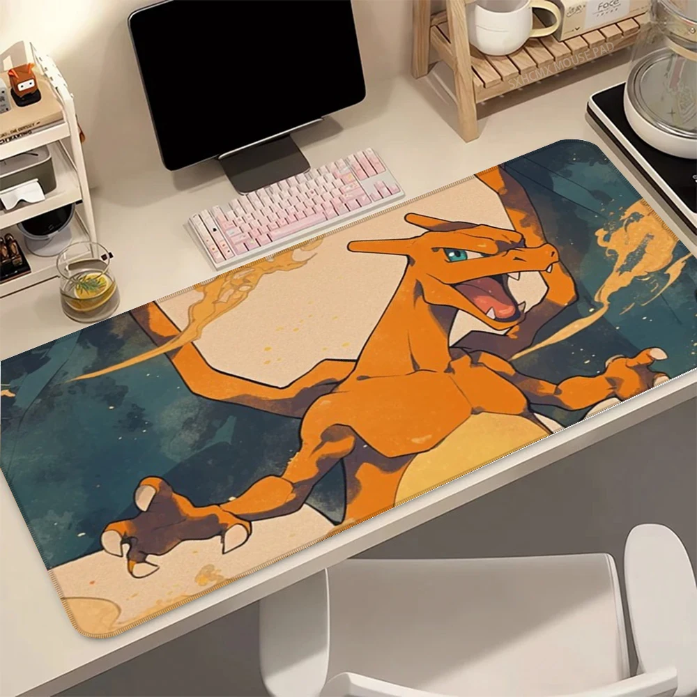 Gigantamax Charizard P-Pokemon Mouse Pad Large Extended Keyboard Mat Stitched Edges Ideal for Anime Collectors & Gamer Gifts - view 2