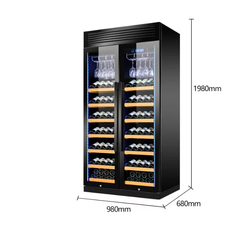 Tempered glass Modern wine cellar cabinet Wine cabinet Refrigerator Stainless steel