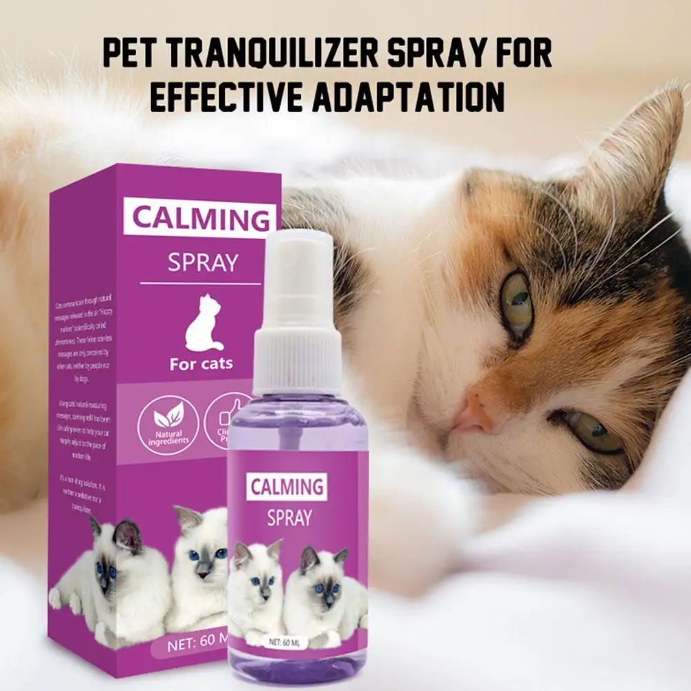 60ml calming spray Feline anti stress pheromone emotional soothing spray Health Cleaning Supplies for Cats Anti-Stress Spra N0C0