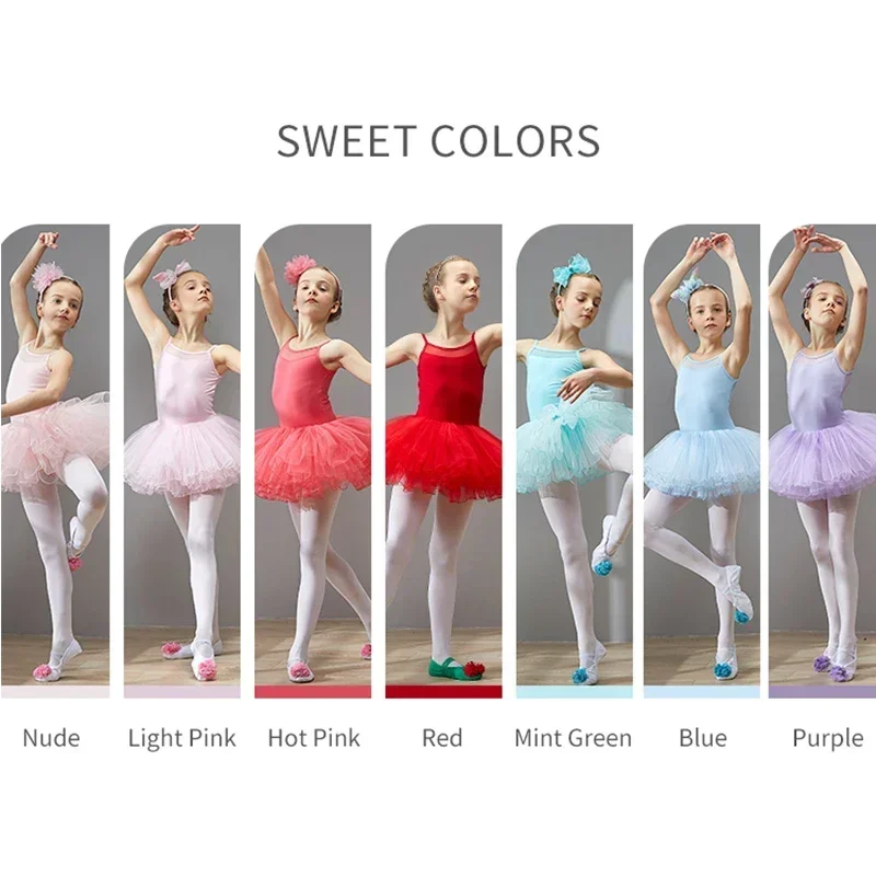 Ballettkleid für Mädchen, ärmellose Ballett-Tanzbekleidung, Ballett-Trikot für Kleinkinder, Tanzkleid, Tutu-Kleid, Kinder-Tanzröcke mit Tüll