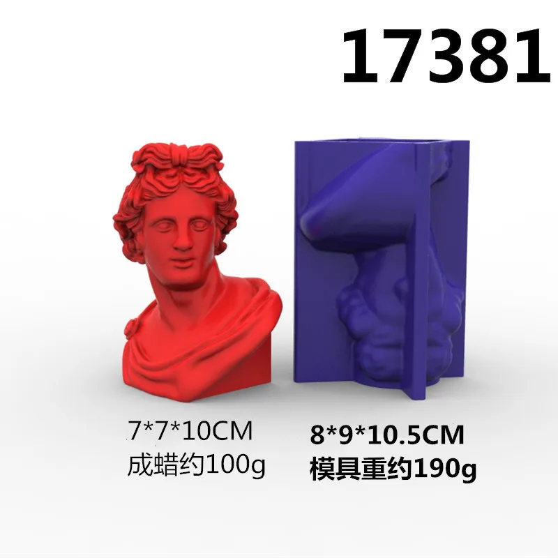 

Ancient Greek Figure Silicone Candle Mold for DIY Aromatherapy Candle Plaster Ornaments Soap Epoxy Resin Mould Handicrafts Make