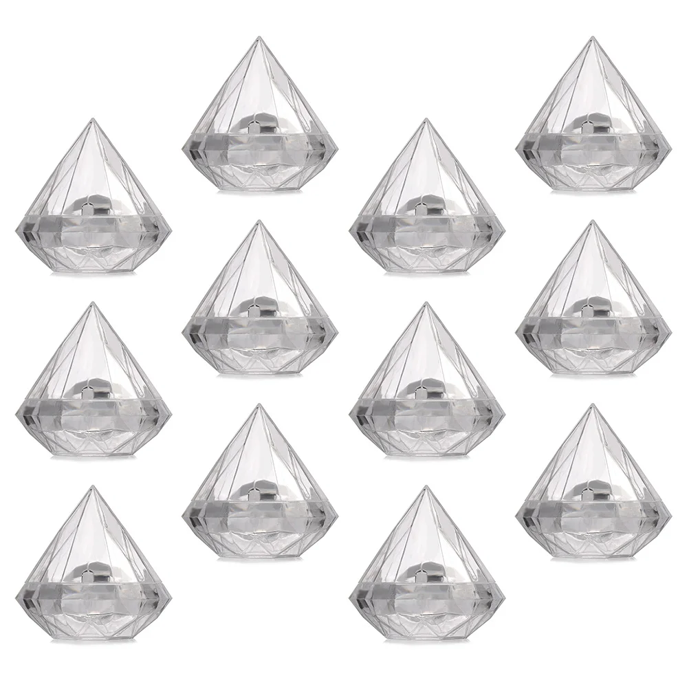 

12Pcs Diamond Shaped Candy Pouches Elegant Wrapping Gift Boxes for Wedding Birthday Festival Candy Storage Solution