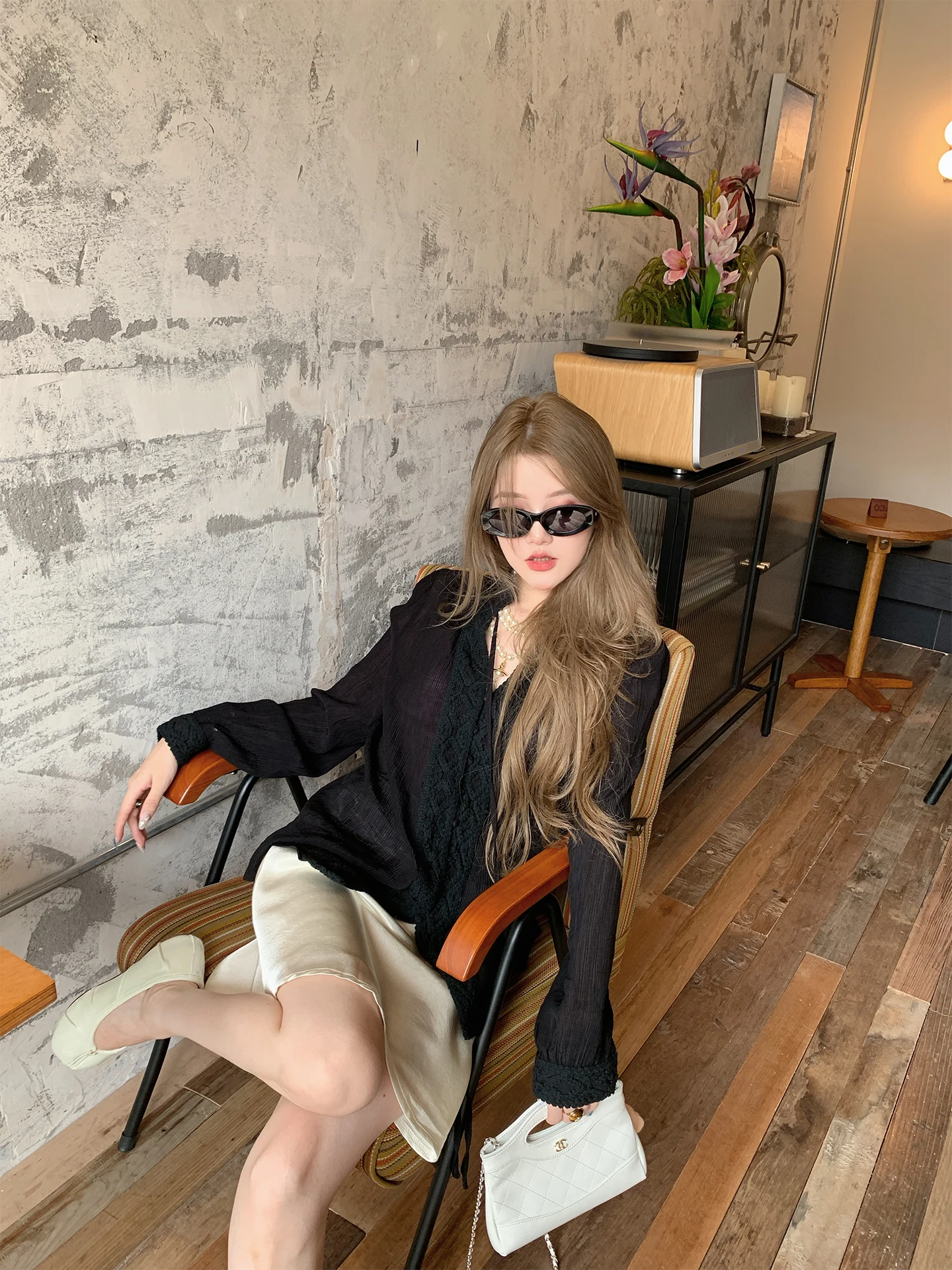 

Новая женская блузка с кружевной отделкой в корейском стиле «Алиса в Стране чудес» для ранней осени, тонкая, с длинным рукавом, стандартный крой