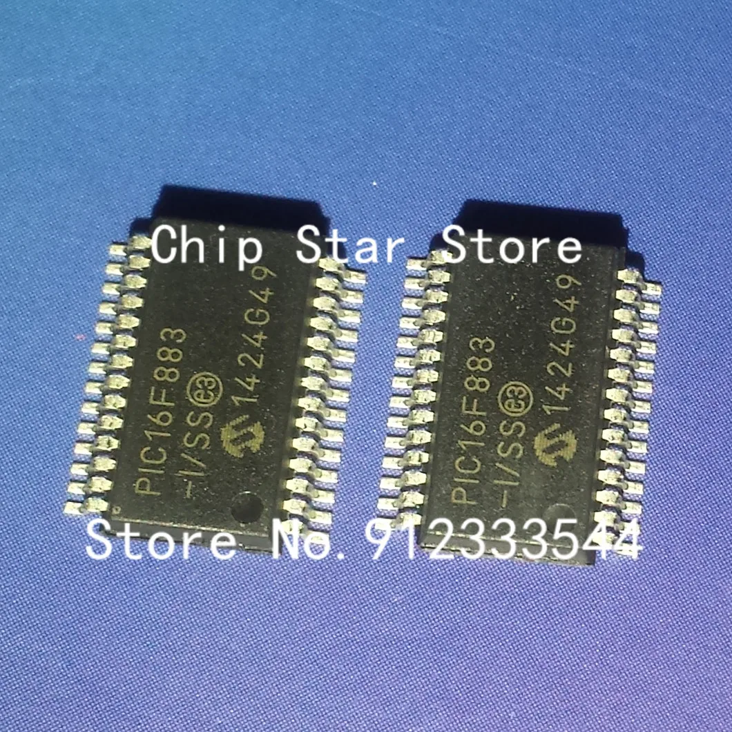 5-100pcs  PIC16F883-I/SS PIC16F883 SSOP28  8 Bit MCU Flash PIC16 Family PIC16F8XX Series Microcontrollers 100%New And Original