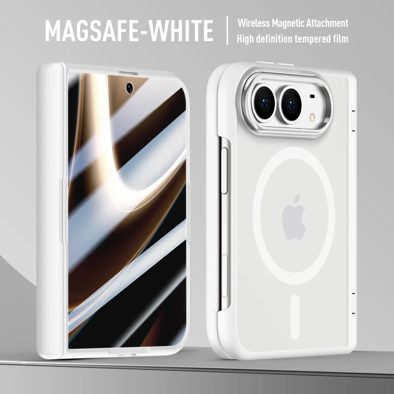 For iPhone Ultra Case Matte Translucent Skin-friendly TPU Soft border Cover For Magsafe Magnetic With Screen Protect Film Shell