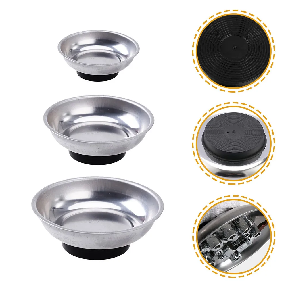3pcs-magnetic-parts-tray-stainless-steel-strong-magnetic-tool-organizer-non-slip-base-for-mechanics-car-repair-tool-storage