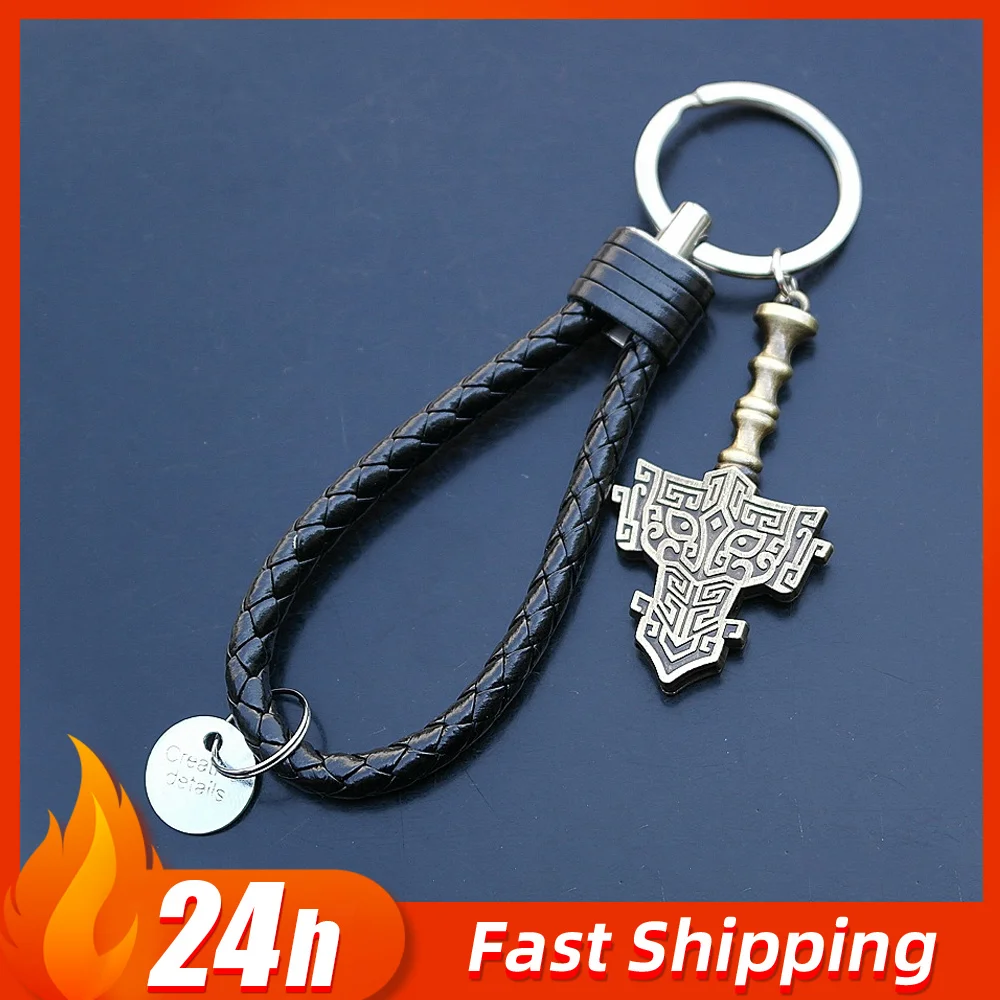 6 cm/2,36 pouces destin/séjour nuit Excalibur épée de la victoire armes modèle porte-clés sac à dos pendentif à collectionner ornement garçon jouet cadeau