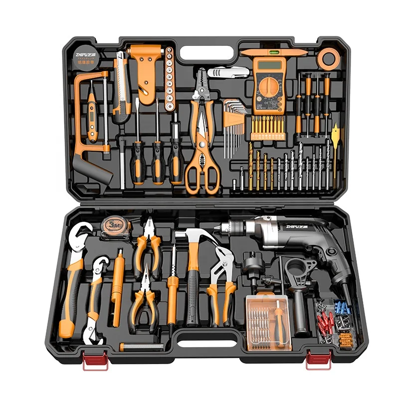 Hot Selling Chrome Vanadium Household Tool Set Multi Function Allen Car Tool Kit Box Hex Socket Set Screw Ratchet Hand Tools Set