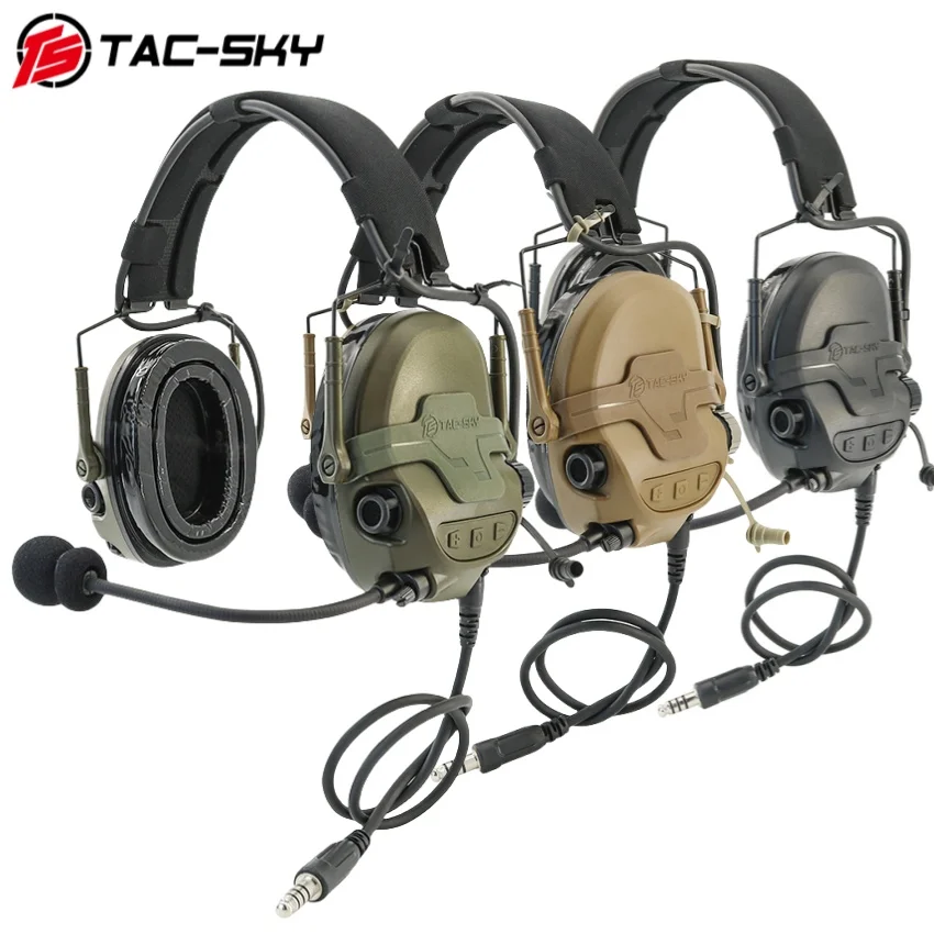 TAC-SKY Electronic TAC700 Noise Reduction Military Tactical Headphones Hearing Protection Earmuffs for Airsoft Shooting Headset