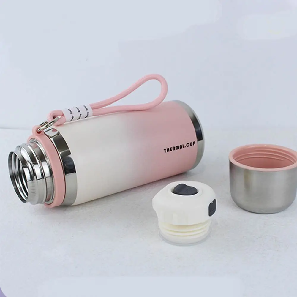 

Gradient Color Insulated Water Bottle Leak-proof Stainless Steel Sport Thermal Cup Durable Large Capacity Vacuum Flask Gift Idea