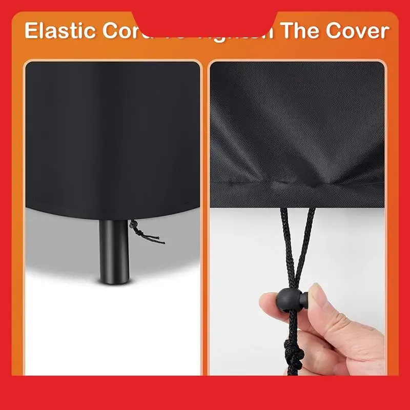 Fire Pit Cover Round Waterproof Outdoor Fire Pit Cover Circular BBQ Stove Dust Cover