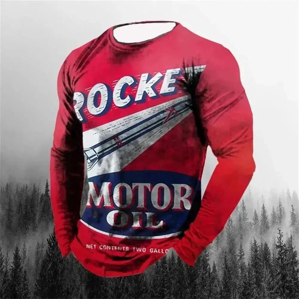 MEN'S LONG-SLEEVED T-SHIRT MOUNTAIN BIKE MOTOCROSS CYCLING JERSEY MOUNTAIN BIKE CAMPING OUTDOOR FISHING TOP LOOSE