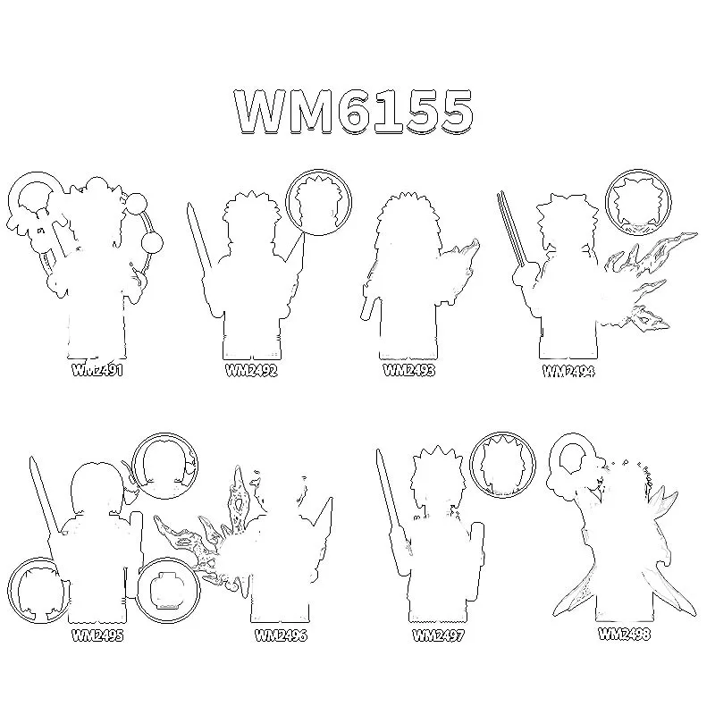 

Cartoon Movie Figures Building Blocks children WM6155 WM2491 WM2492 WM2493 WM2494 WM2495 WM2496 WM2497 WM2498 Gift Toys