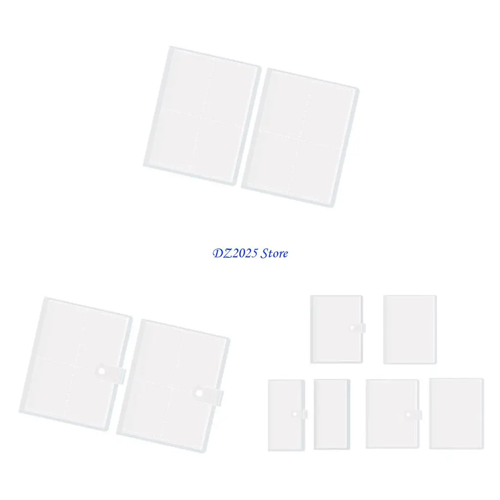 

Q6RC 2pcs Portable Insert Page File Storage Bag Album 160/84/80 Slots for Convenient Organization In Office, School, and Home