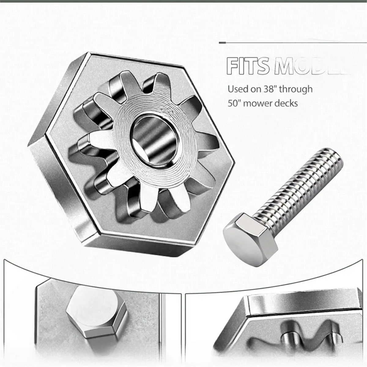 917-04074 Deck Adjustment Gear for , with 710-0528 Hex Screw & 936-0119 Lock Washer Kit