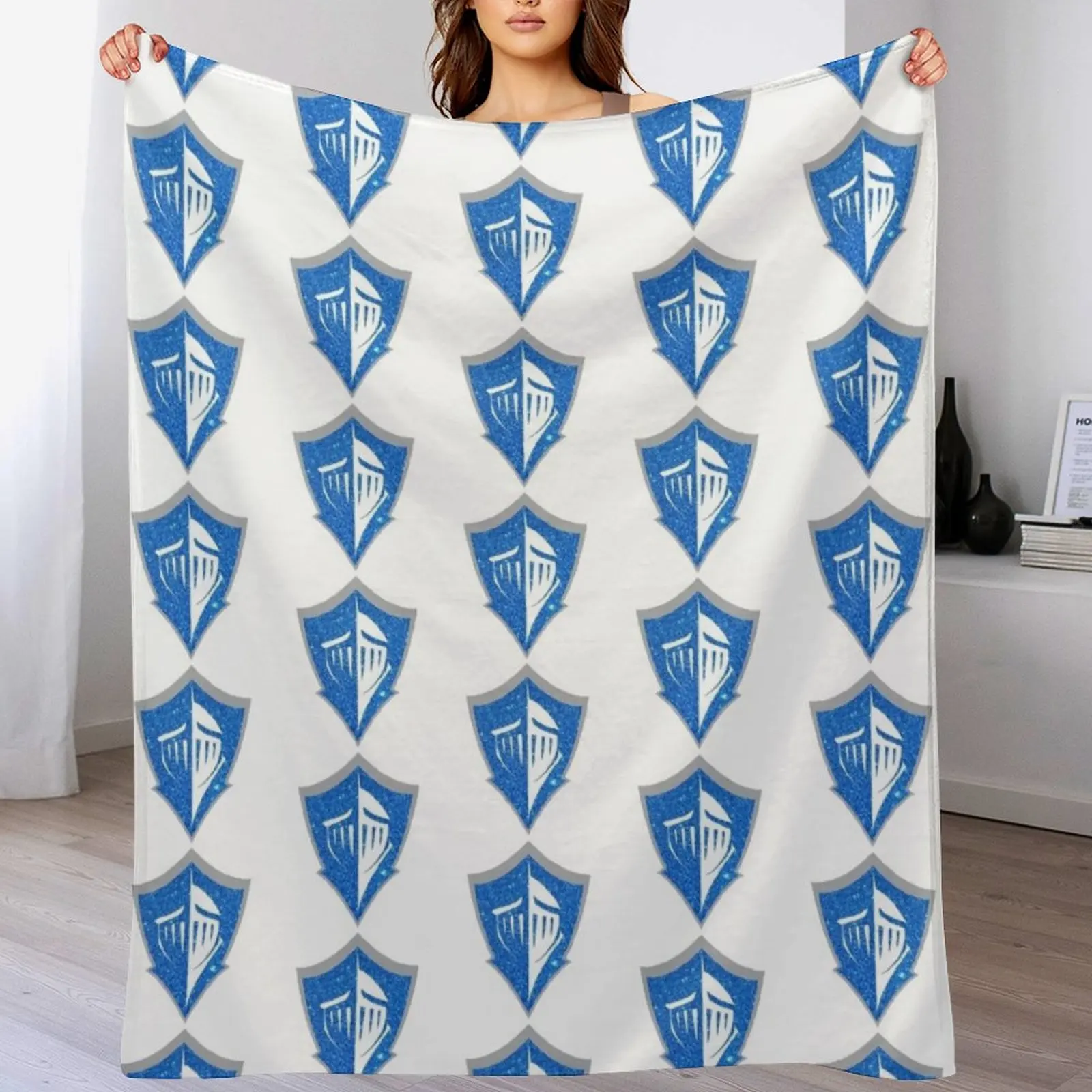 

Lynn University Sparkle Logo Throw Blanket Shaggy Cute Plaid Personalized Gift Luxury Blankets